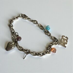 🍭5 for $20🍭 Silver Tone ABC Charm Bracelet CC